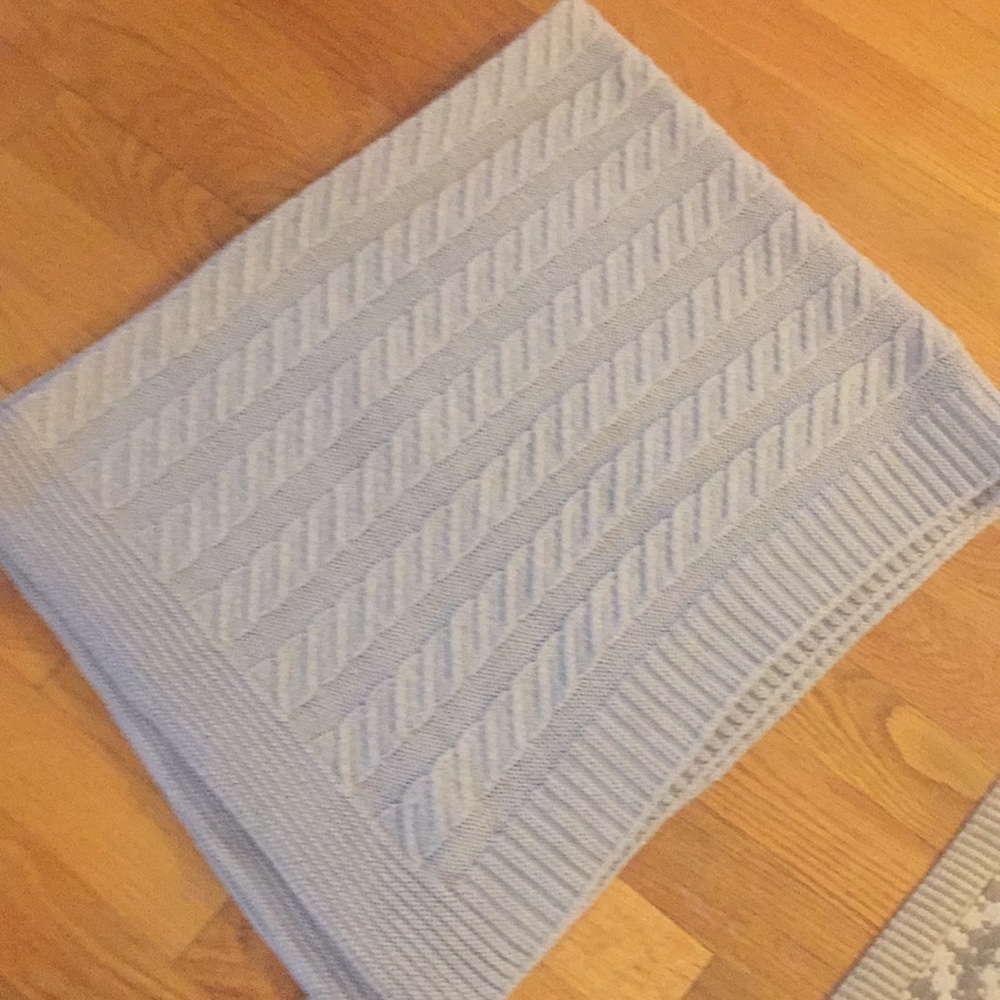 Pottery Barn Kids Gray Knit Blanket
